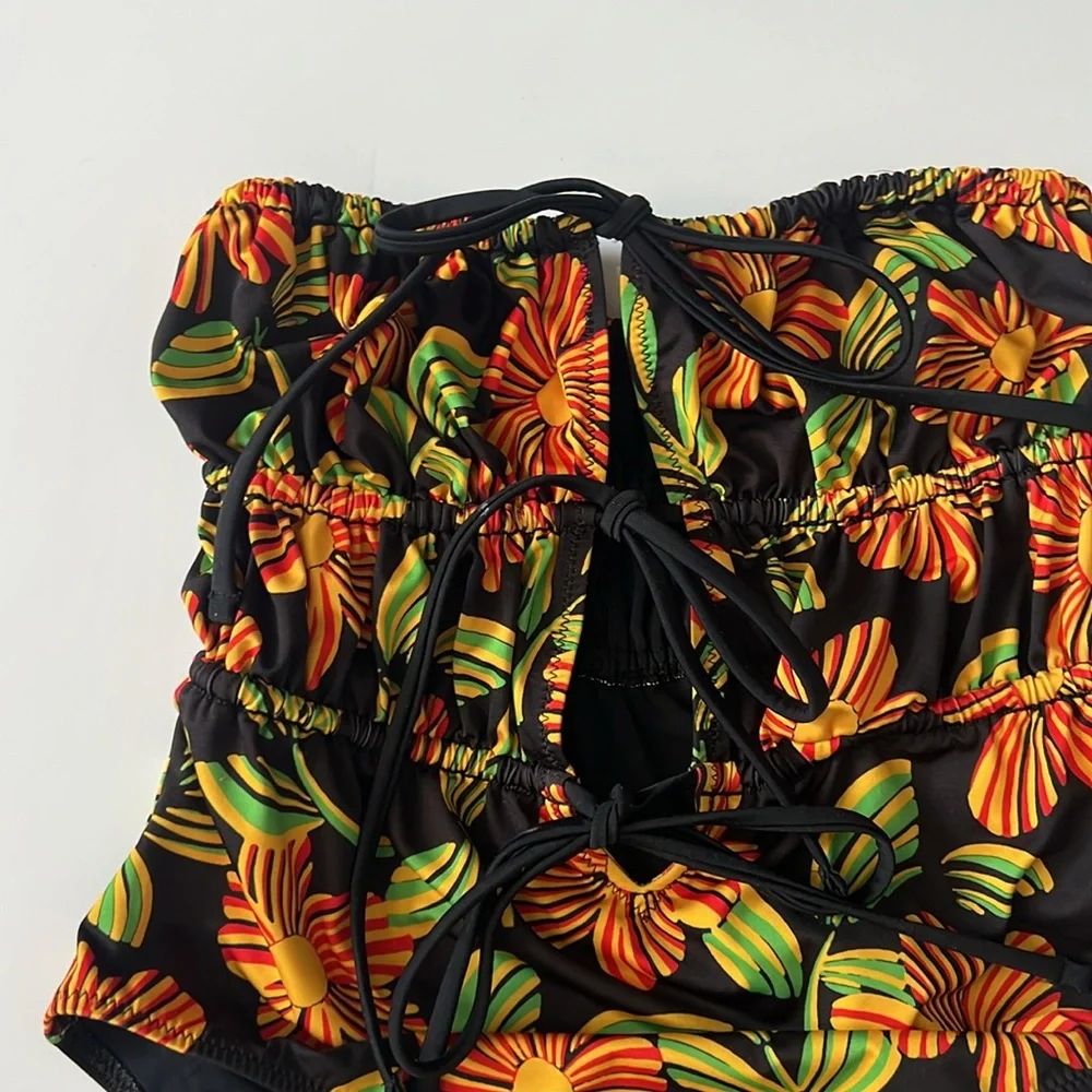 Solid & Striped One Piece Swimsuit